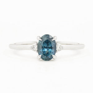 Emilie Ring, 1.17ct Montana Sapphire, oval shape gemstone