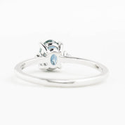 Emilie Ring, 1.17ct Montana Sapphire, oval shape gemstone