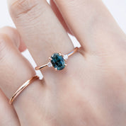 Emilie Ring, 1.23ct Queensland Sapphire, oval shape gemstone