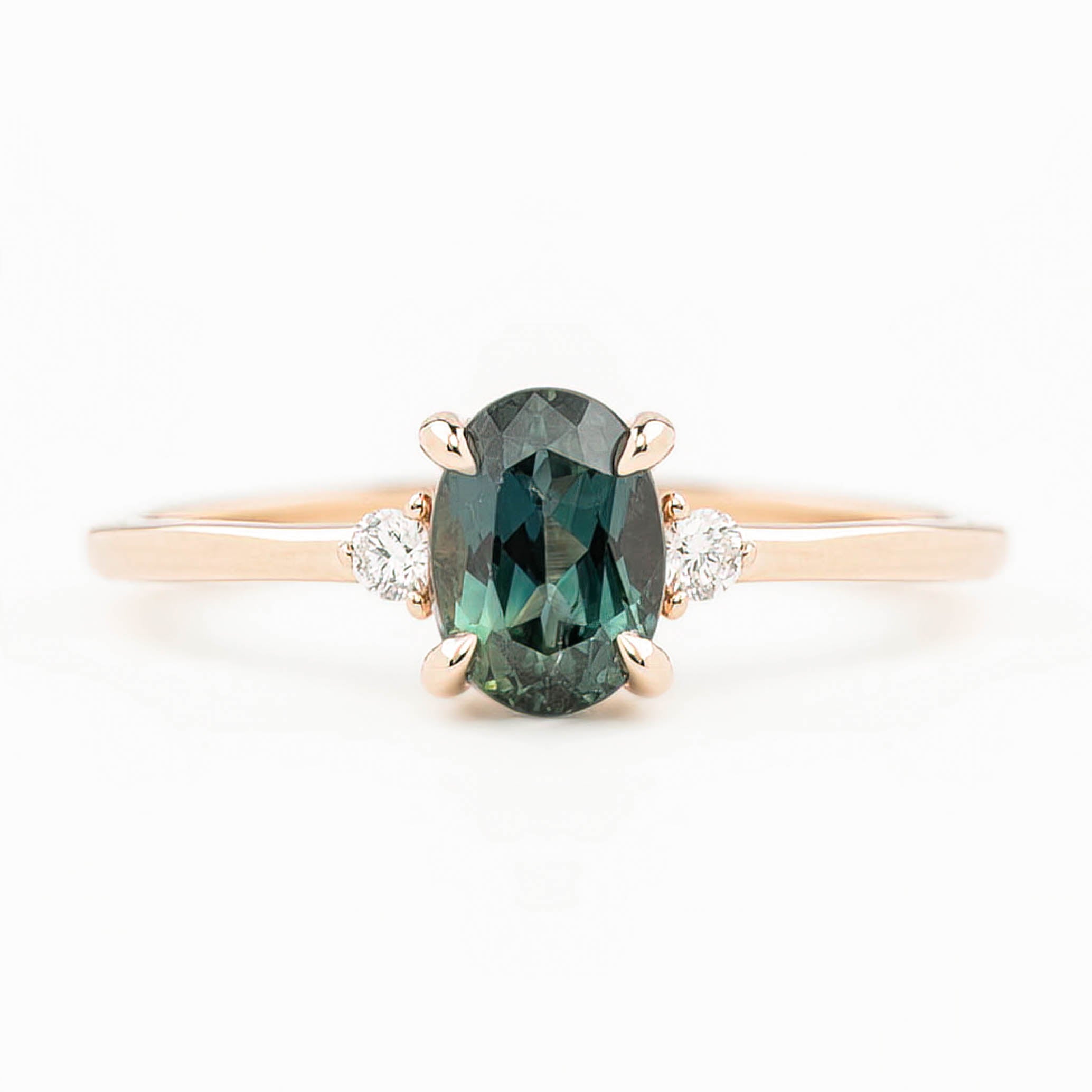 Emilie Ring, 1.23ct Queensland Sapphire, oval shape gemstone