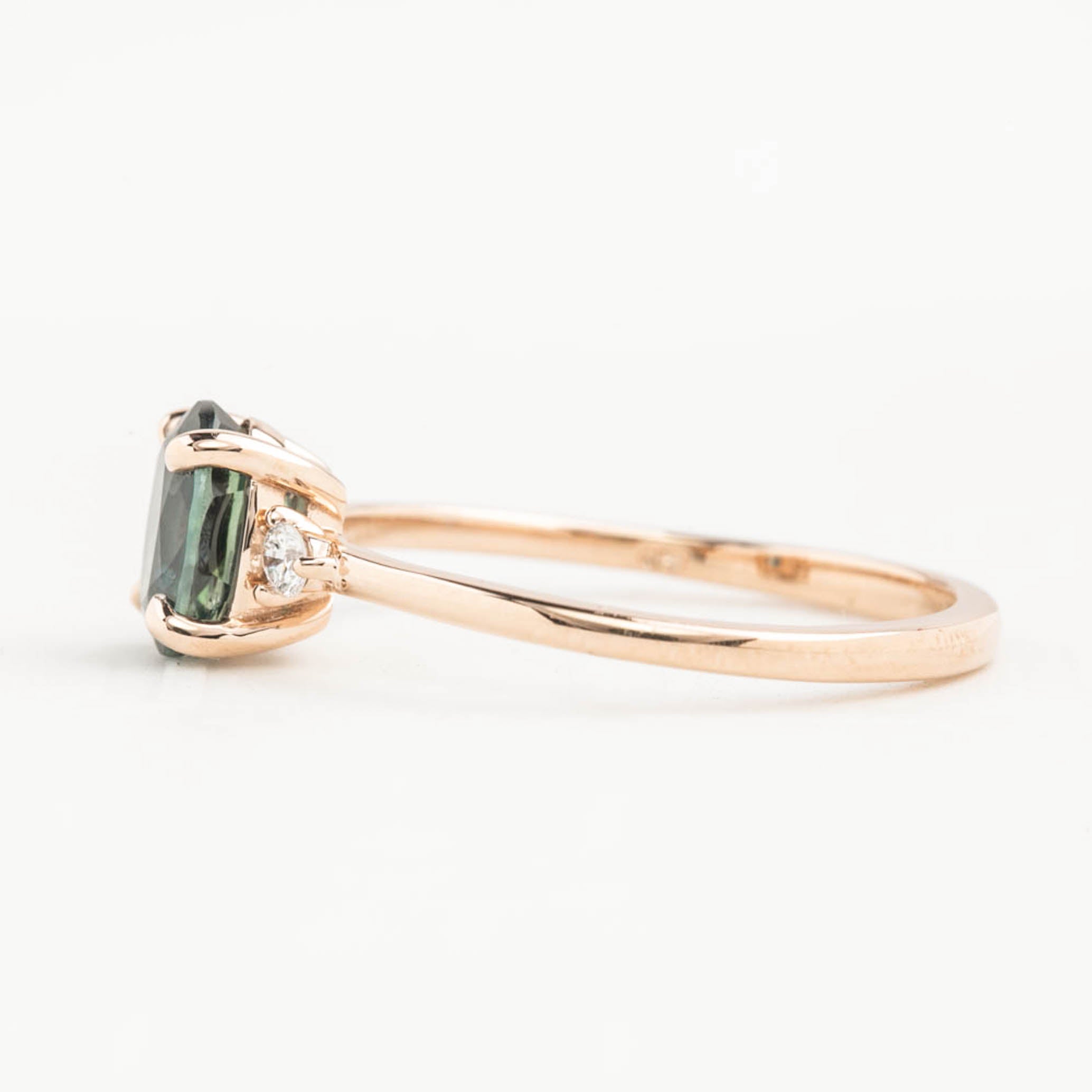 Emilie Ring, 1.23ct Queensland Sapphire, oval shape gemstone