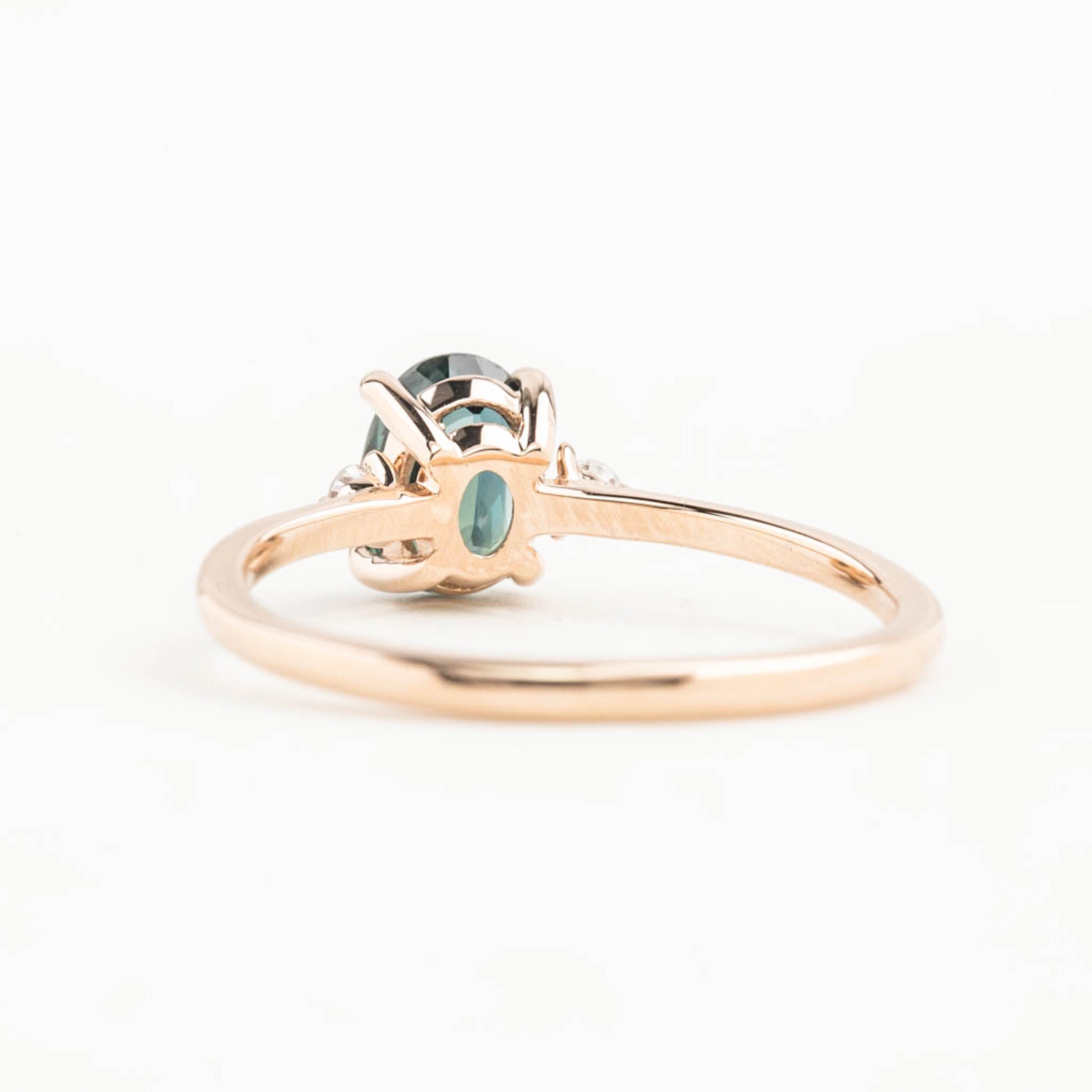 Emilie Ring, 1.23ct Queensland Sapphire, oval shape gemstone