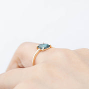 Lisa Ring - 1.30ct Unheated Organic Cut Green Sapphire (One of a kind)