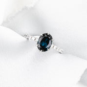 GIA Certified 2.39ct Queensland Sapphire Maria Luxe Ring, Platinum