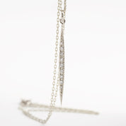 Crescent Diamond Pave Necklace