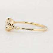 Stella Hexagon Ring, 0.50ct Round Rose Cut Diamond