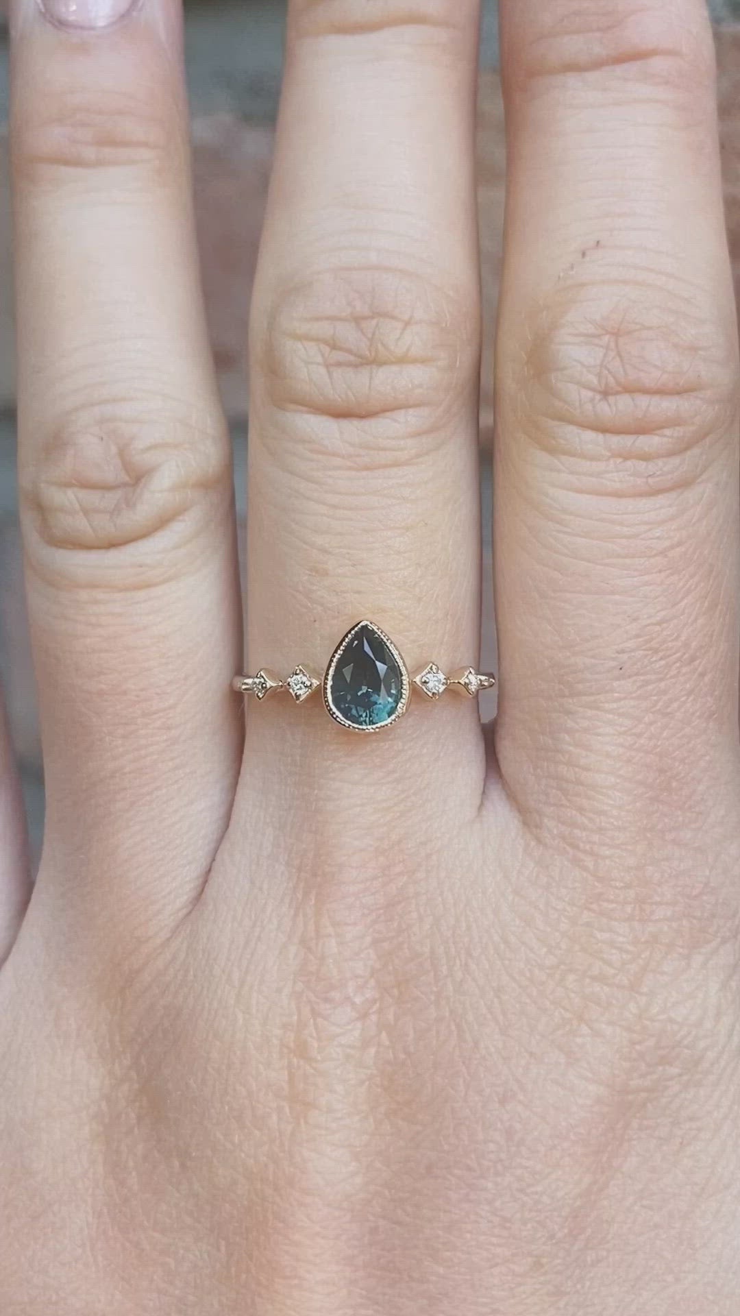 Celeste Ring, 0.70ct Montana Sapphire