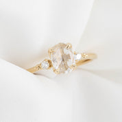 Estel Ring, 0.60ct Oval Rose Cut Diamond