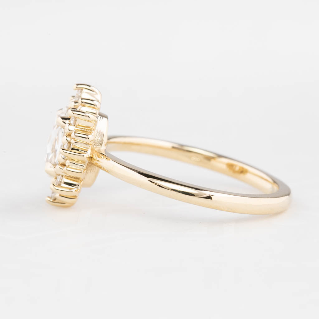 Victoria Ring, 0.50ct Oval Rose Cut Diamond