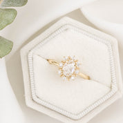 Victoria Ring, 0.50ct Oval Rose Cut Diamond
