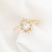Victoria Ring, 0.50ct Oval Rose Cut Diamond