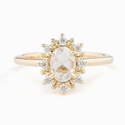 Victoria Ring, 0.50ct Oval Rose Cut Diamond