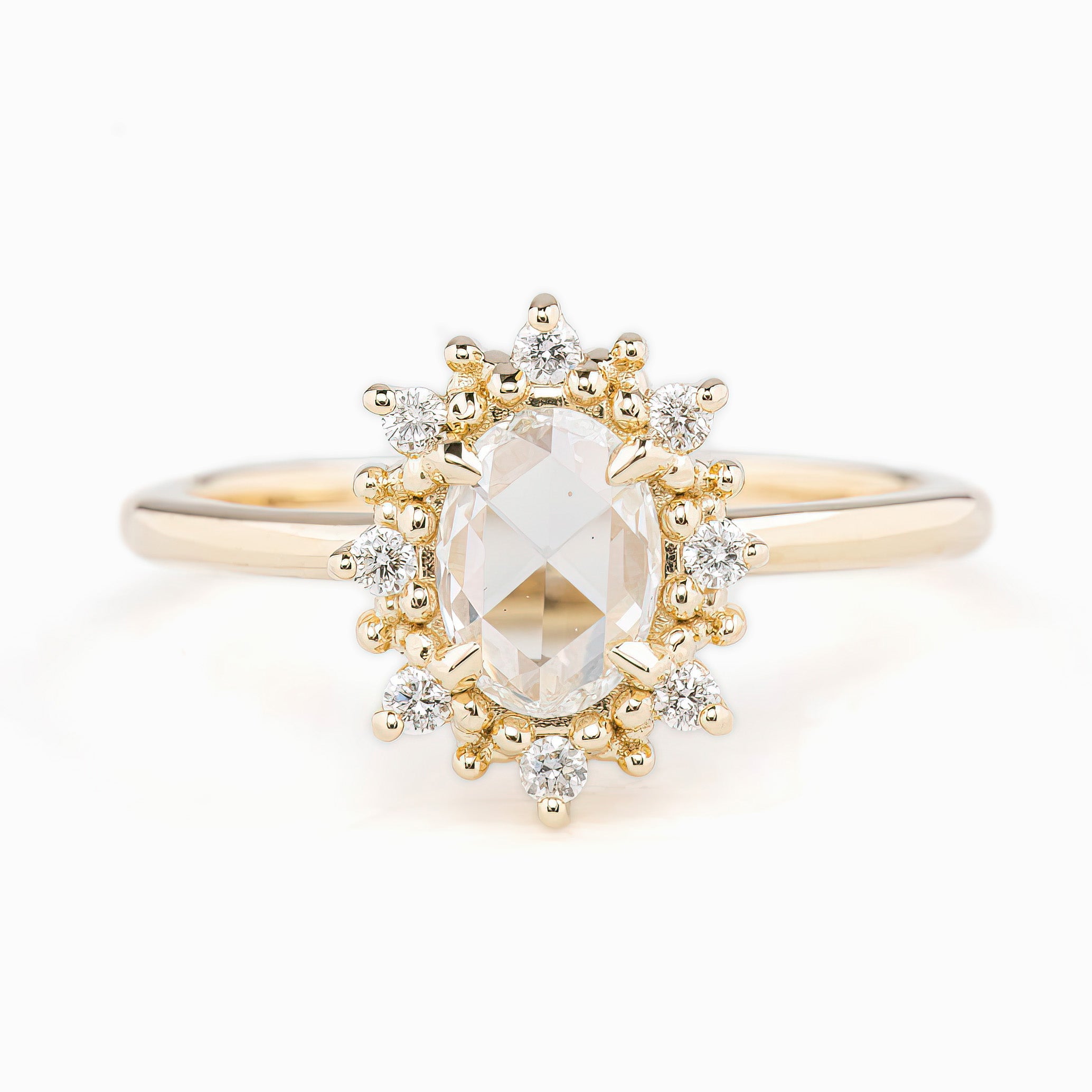 Victoria Ring, 0.50ct Oval Rose Cut Diamond