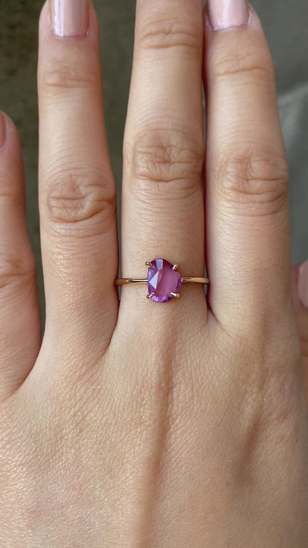Lisa Ring - 1.18ct Unheated Organic Cut Pink Sapphire (One of a kind)