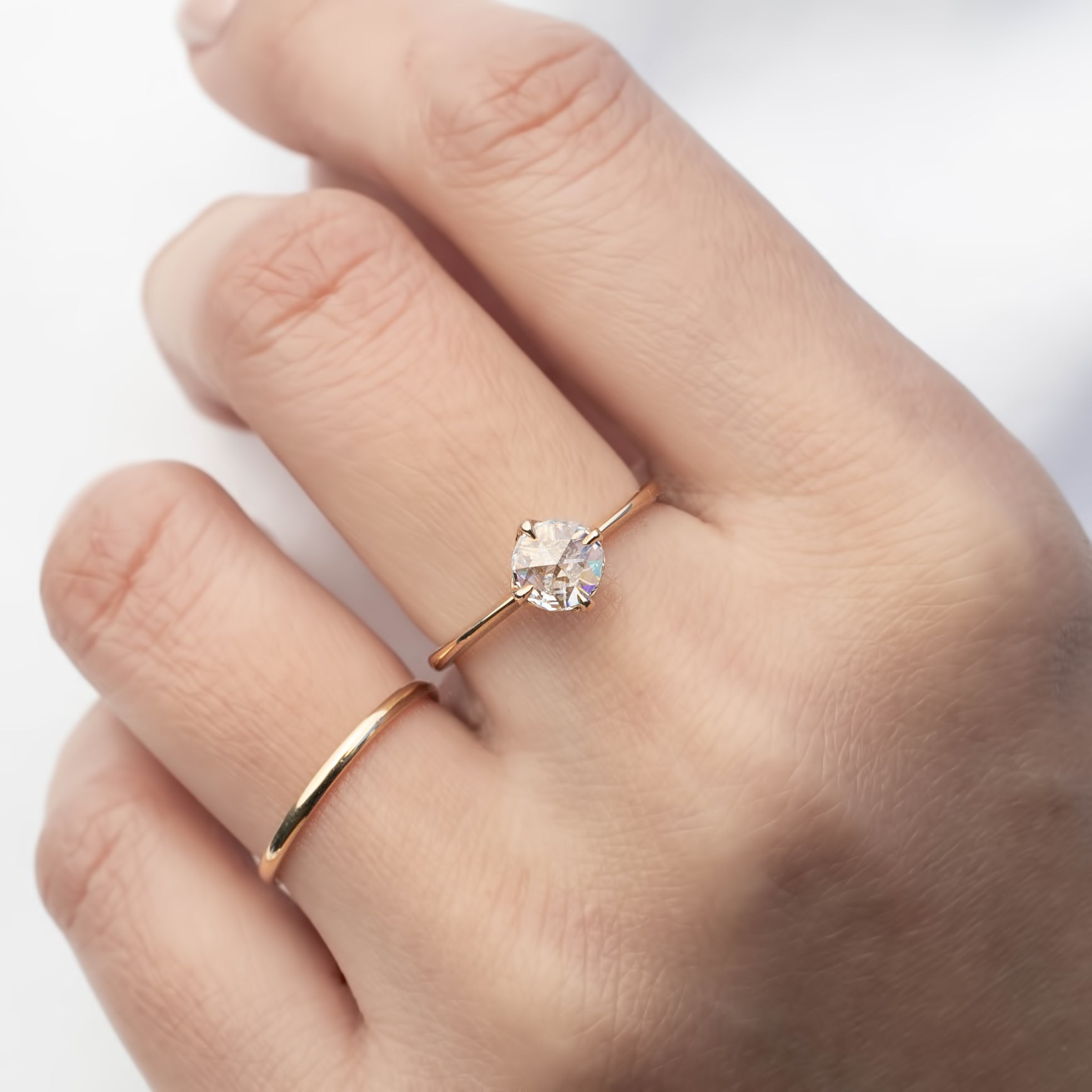 Alice Ring, 0.50ct Round Rose Cut Diamond