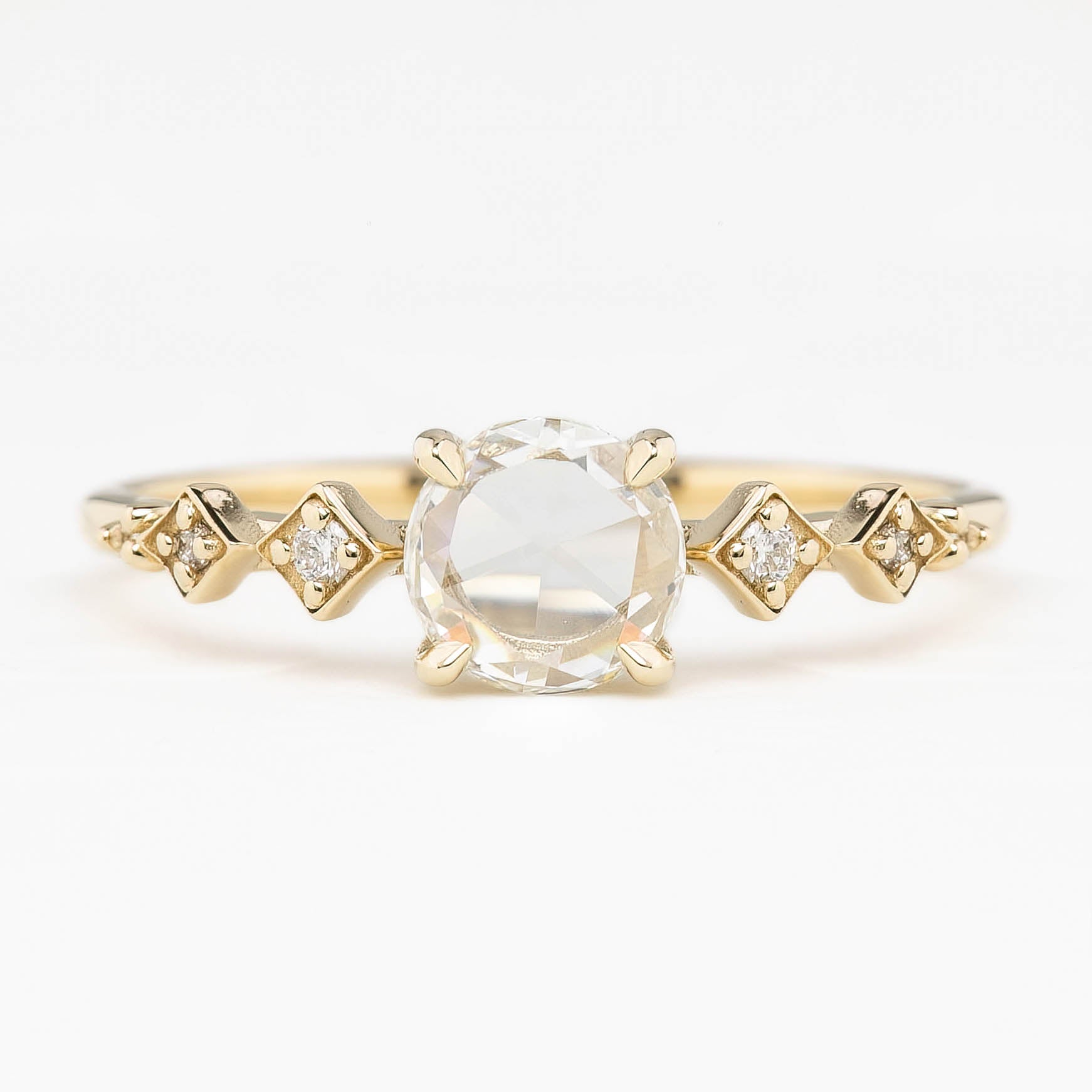 Celeste Ring, 0.49ct Round Rose Cut Diamond