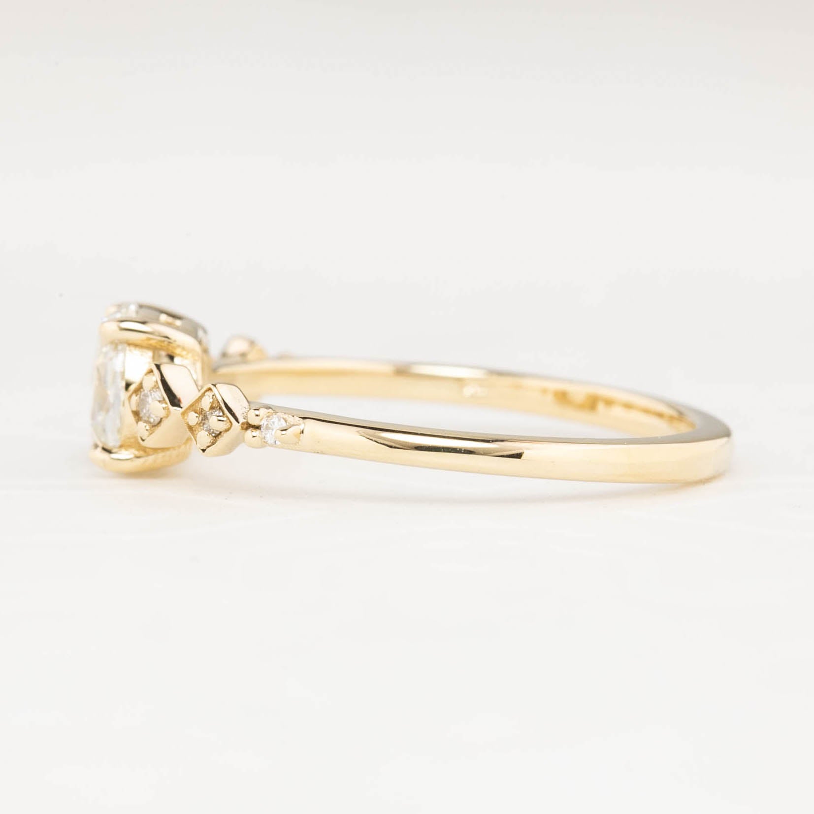 Celeste Ring, 0.49ct Round Rose Cut Diamond