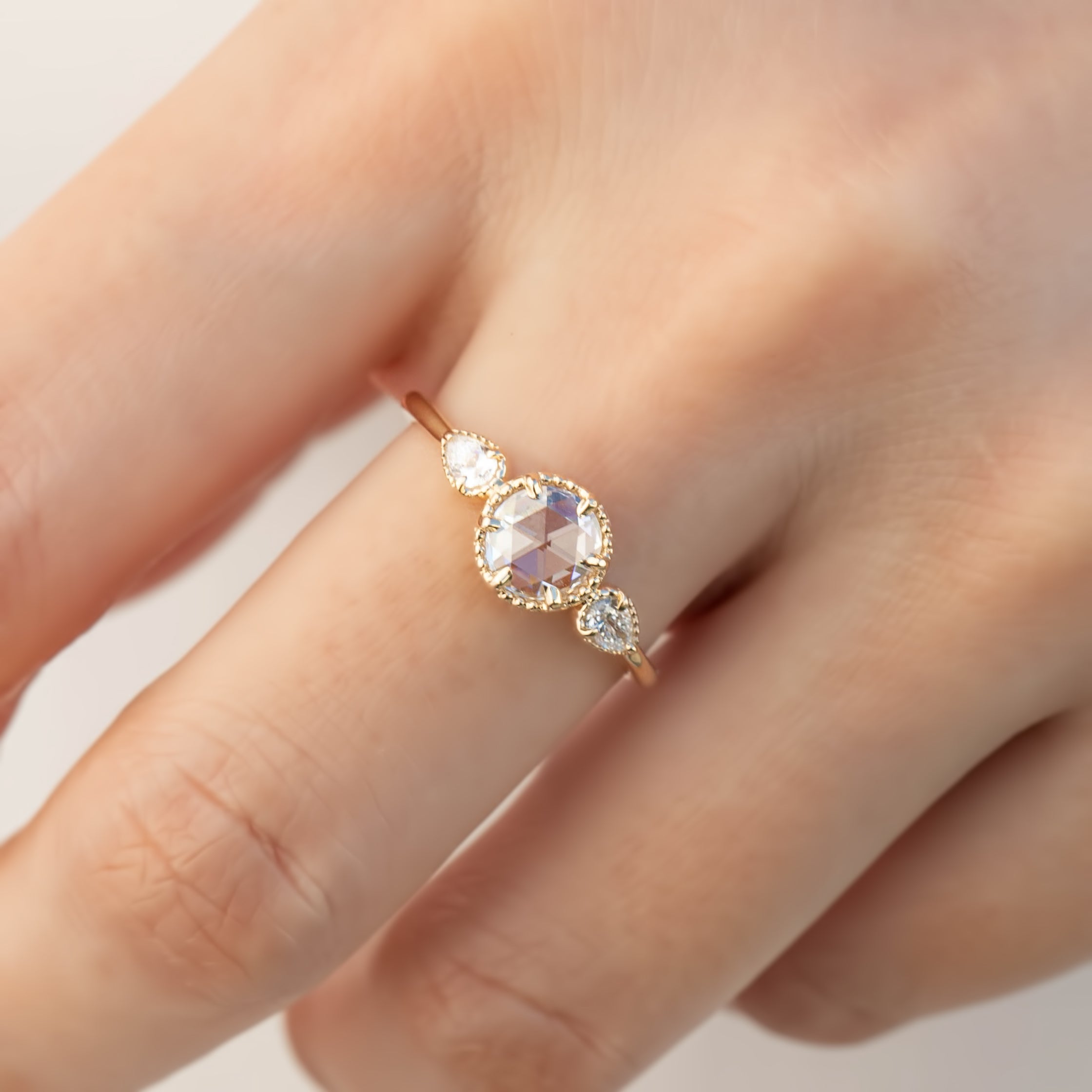 Diana Round Rose Cut Diamond Ring