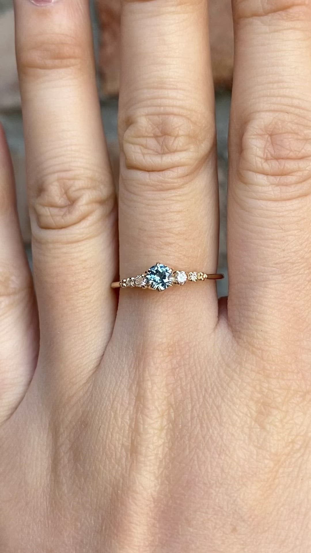 Estel Fleur Ring, 0.30ct Montana Sapphire