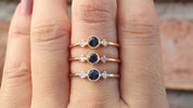 Moon & Star Ring, Queensland Sapphire of your choice