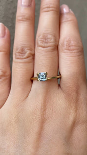 0.82ct Cushion Cut Light Aqua Blue Montana Sapphire