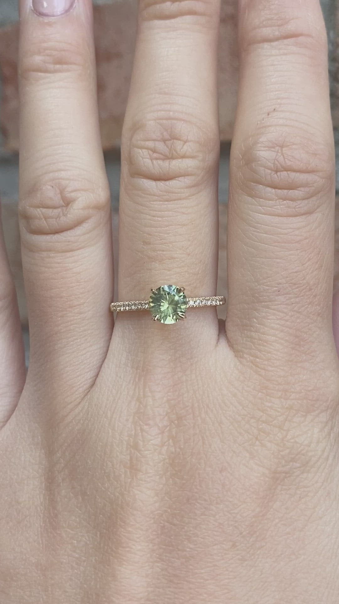 Maria Ring 0.91ct Yellow Green Montana Sapphire Ring, 14k Yellow Gold (One of a kind)