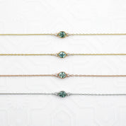 Dahlia Three Stone Bracelet Setting