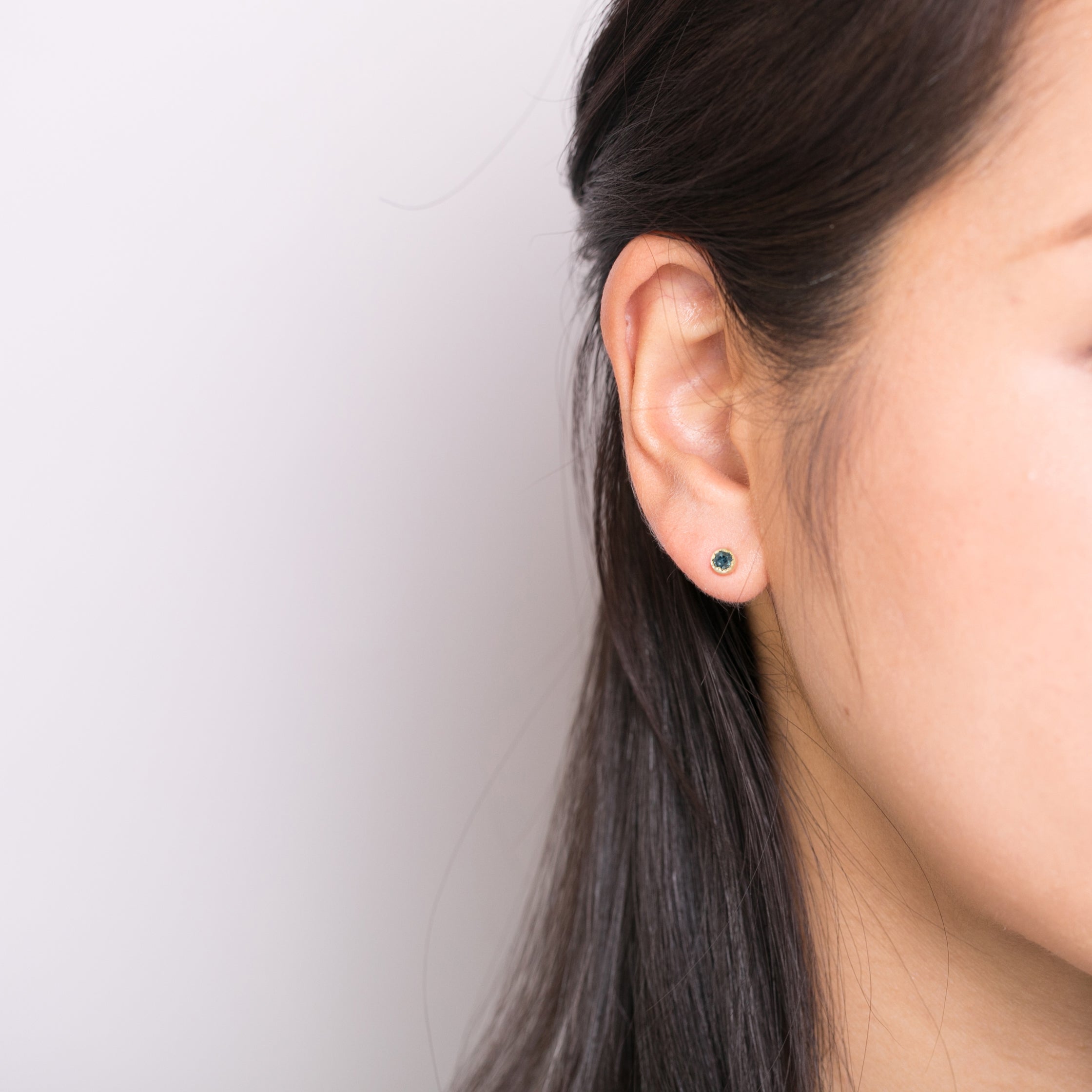 Dahlia Stud Earrings - Montana Sapphire