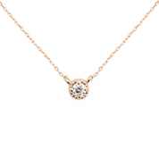 Dahlia Diamond Solitaire Necklace