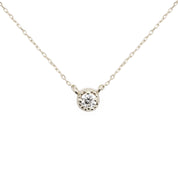 Dahlia Diamond Solitaire Necklace