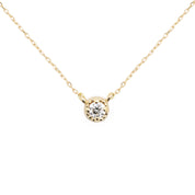Dahlia Diamond Solitaire Necklace