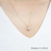 Dahlia Necklace, Natural Rose Cut Diamond (Charm Option)