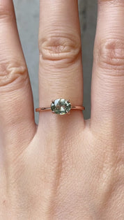 Sara Ring, 1.15ct Green Madagascar Sapphire