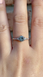 Agatha Ring, 0.75ct Blue Montana Sapphire