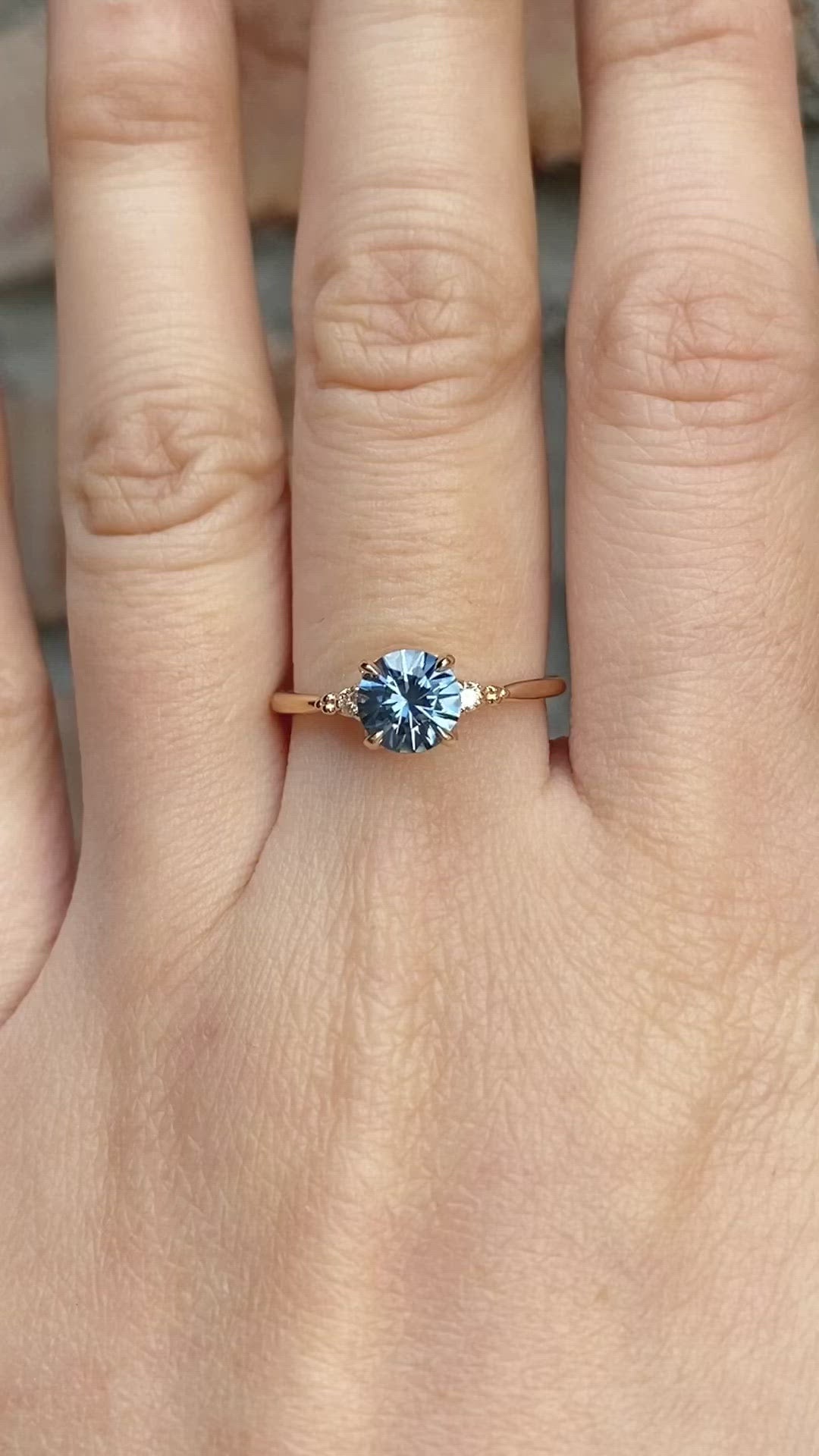 Estel Ring 1.22ct Blue Montana Sapphire, 14K Yellow Gold (One of a kind)