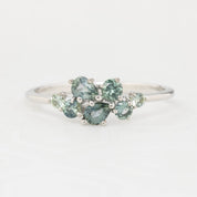 Stardust Cluster Ring, Seven Stones (Pick your own gems)