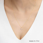 Dahlia Necklace, Natural Rose Cut Diamond (Charm Option)