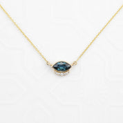 Eden Necklace, 0.74ct Deep Blue Sri Lankan Sapphire