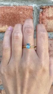 0.96ct Oval Cut Light Blue Montana Sapphire