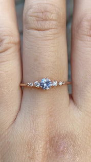 Estel Fleur Ring, 0.30ct Ceylon Sapphire
