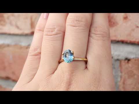 1.89ct オーバルカット パルティブルーグリーンサファイア モンタナ産 