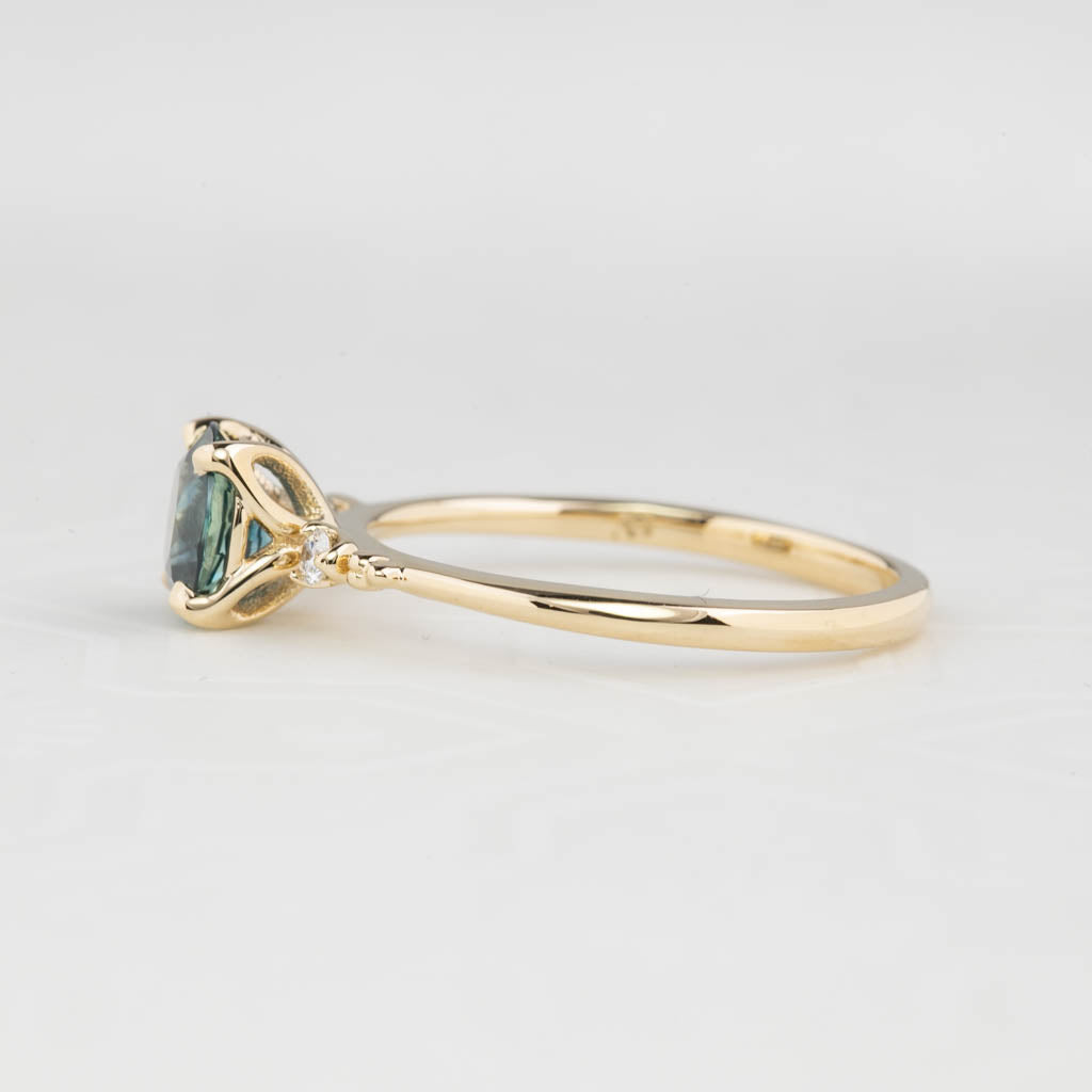 Estel Ring 1.12ct Blue Montana Sapphire, 14K Yellow Gold (One of a kind)