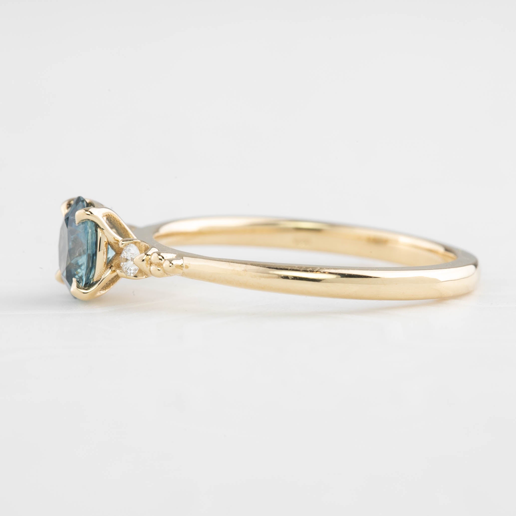 Estel Ring, 0.79ct Blue Montana Sapphire