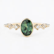 Celeste Ring, 1.03ct Queensland Sapphire, oval shape gemstone