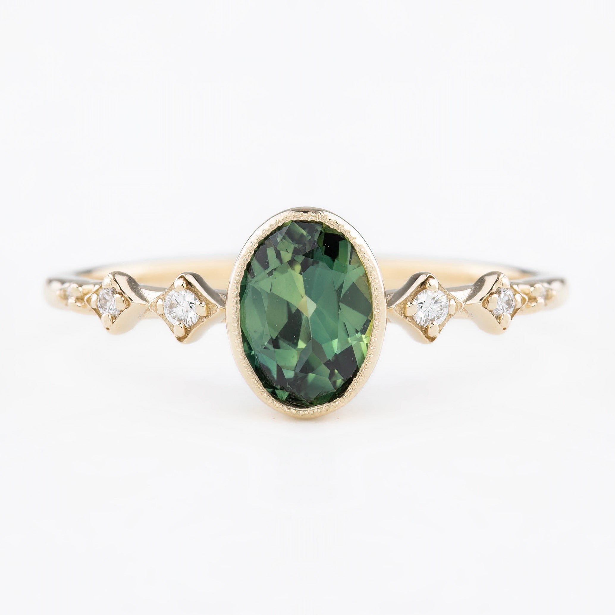 Celeste Ring, 1.03ct Queensland Sapphire, oval shape gemstone