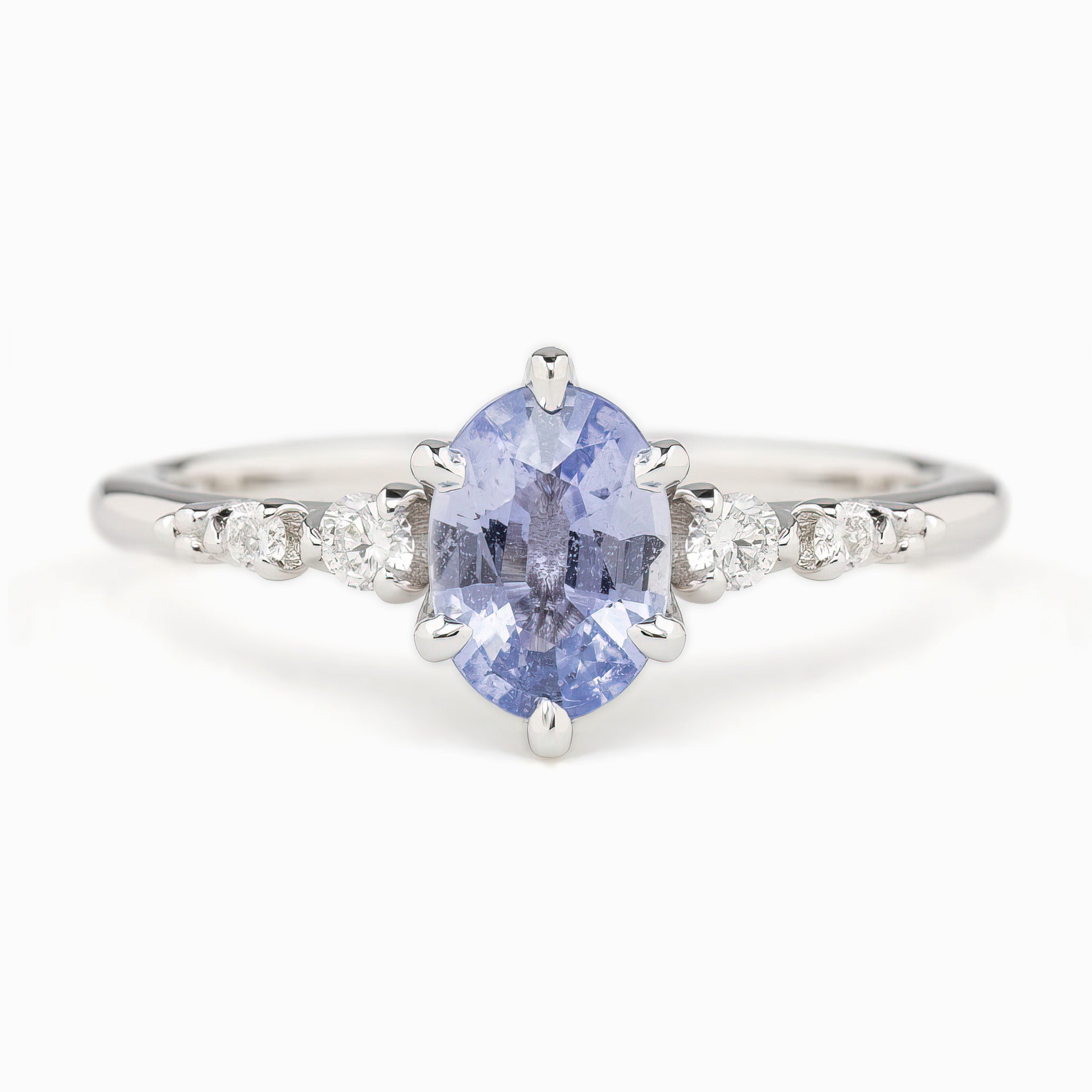 Estel Fleur Ring, 1.1ct Unheated Sapphire, oval shape gemstone