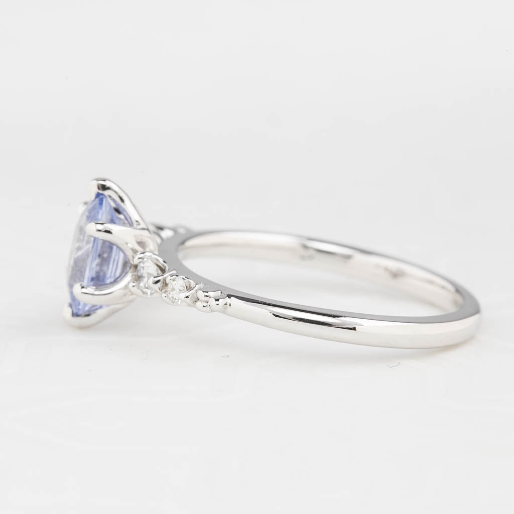 Estel Fleur Ring, 1.1ct Unheated Sapphire, oval shape gemstone