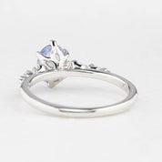 Estel Fleur Ring, 1.1ct Unheated Sapphire, oval shape gemstone