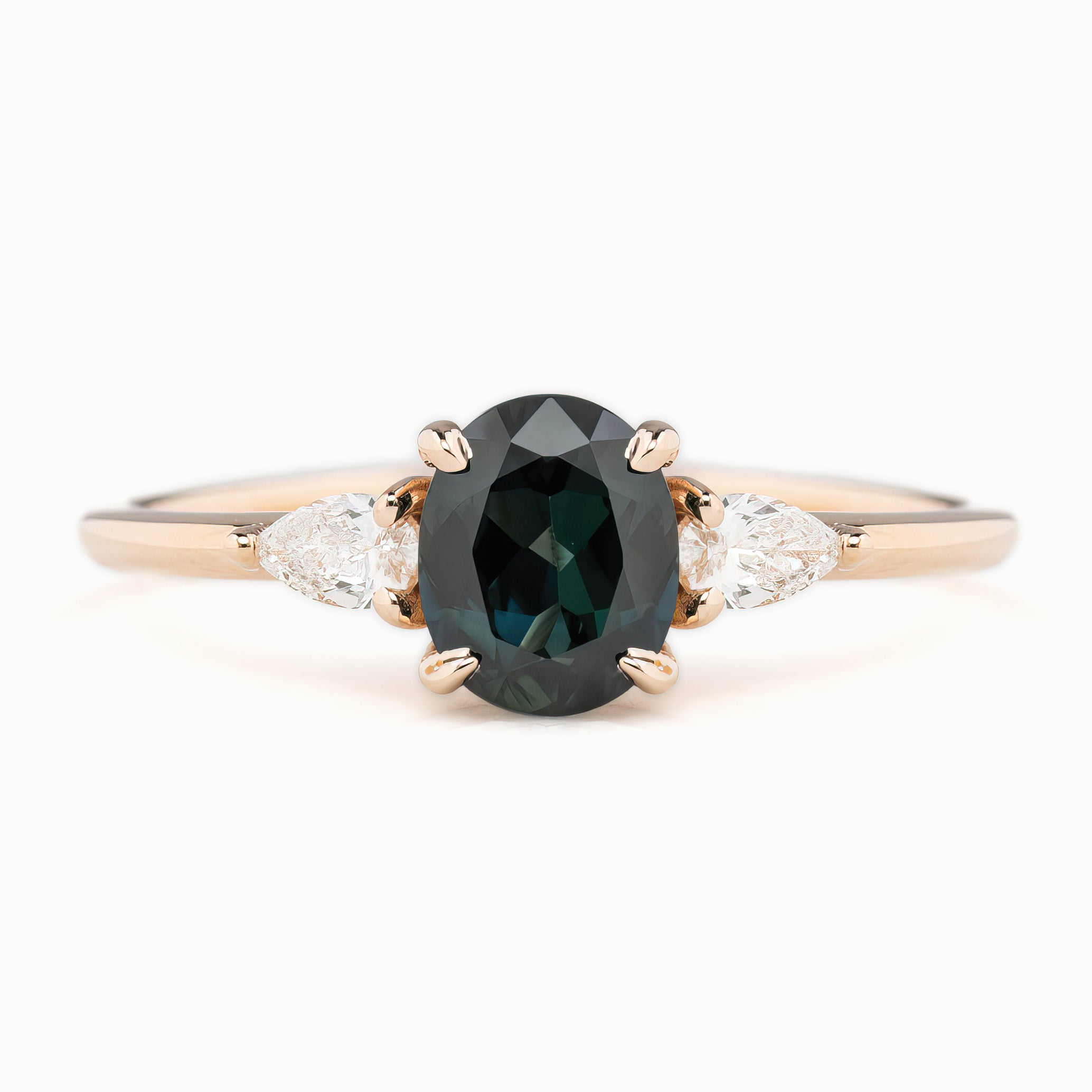 Olivia Ring, 1.2ct Queensland Sapphire, oval shape gemstone