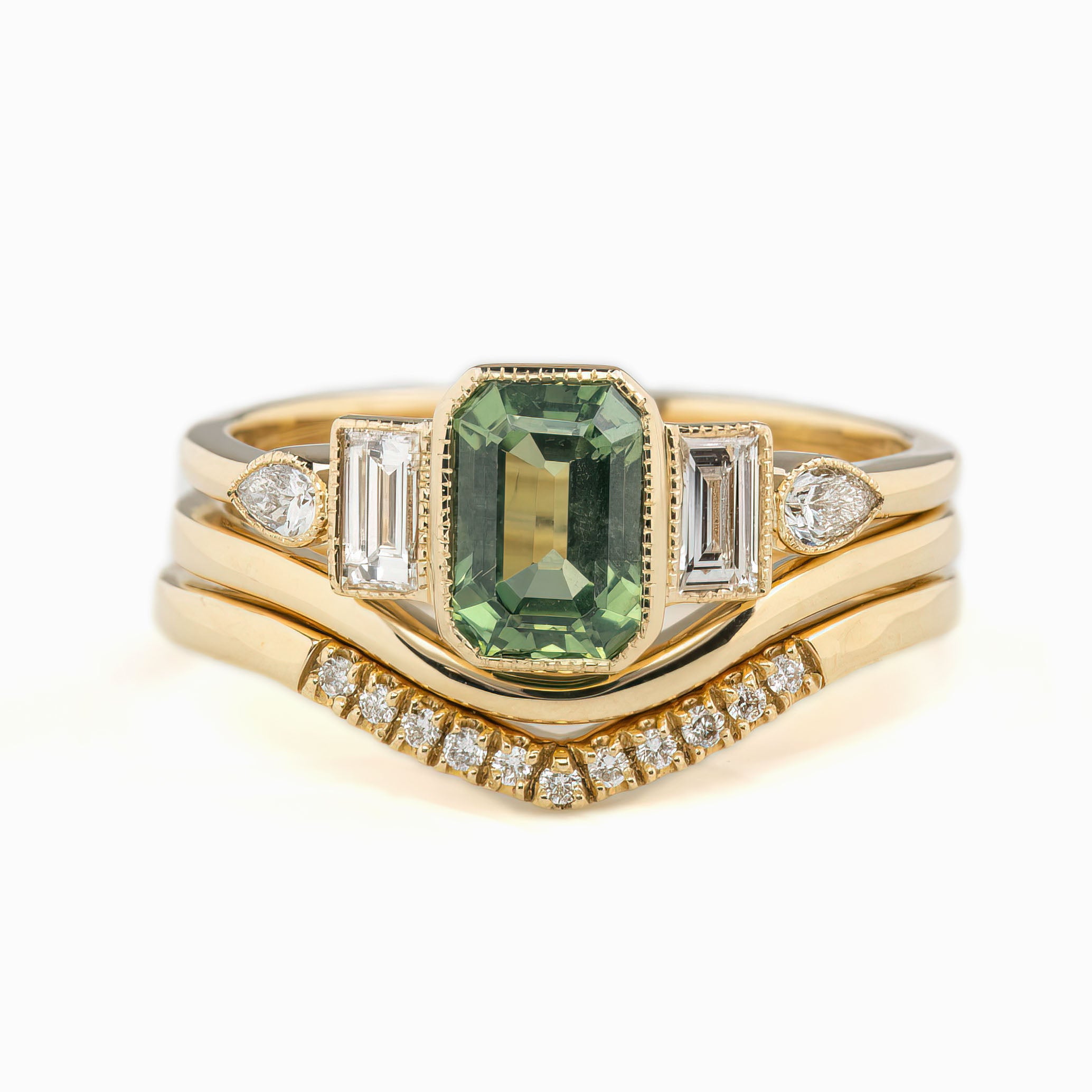 Edith Ring, 1.43/1.39ct Madagascar Sapphire
